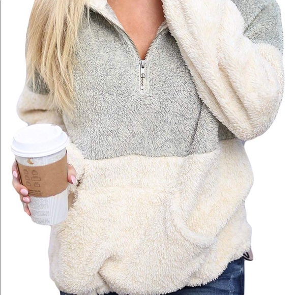 fluffy fleece sweatshirt